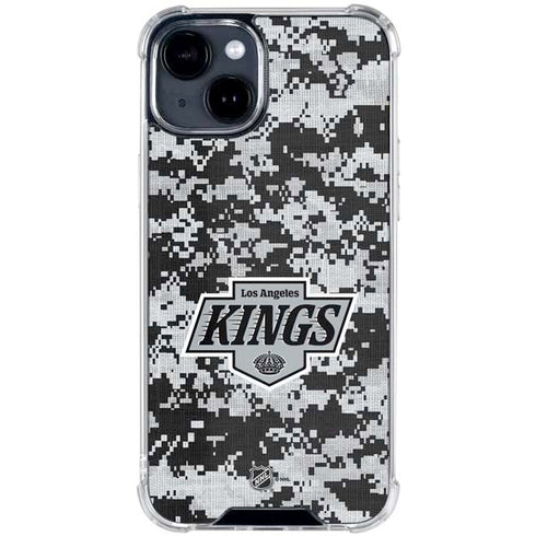 NHL Los Angeles Kings Camo iPhone 14 Clear Case